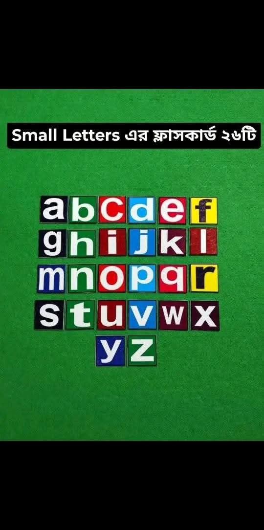 স্মল লেটারের ফ্লাসকার্ড (২৬পিস)